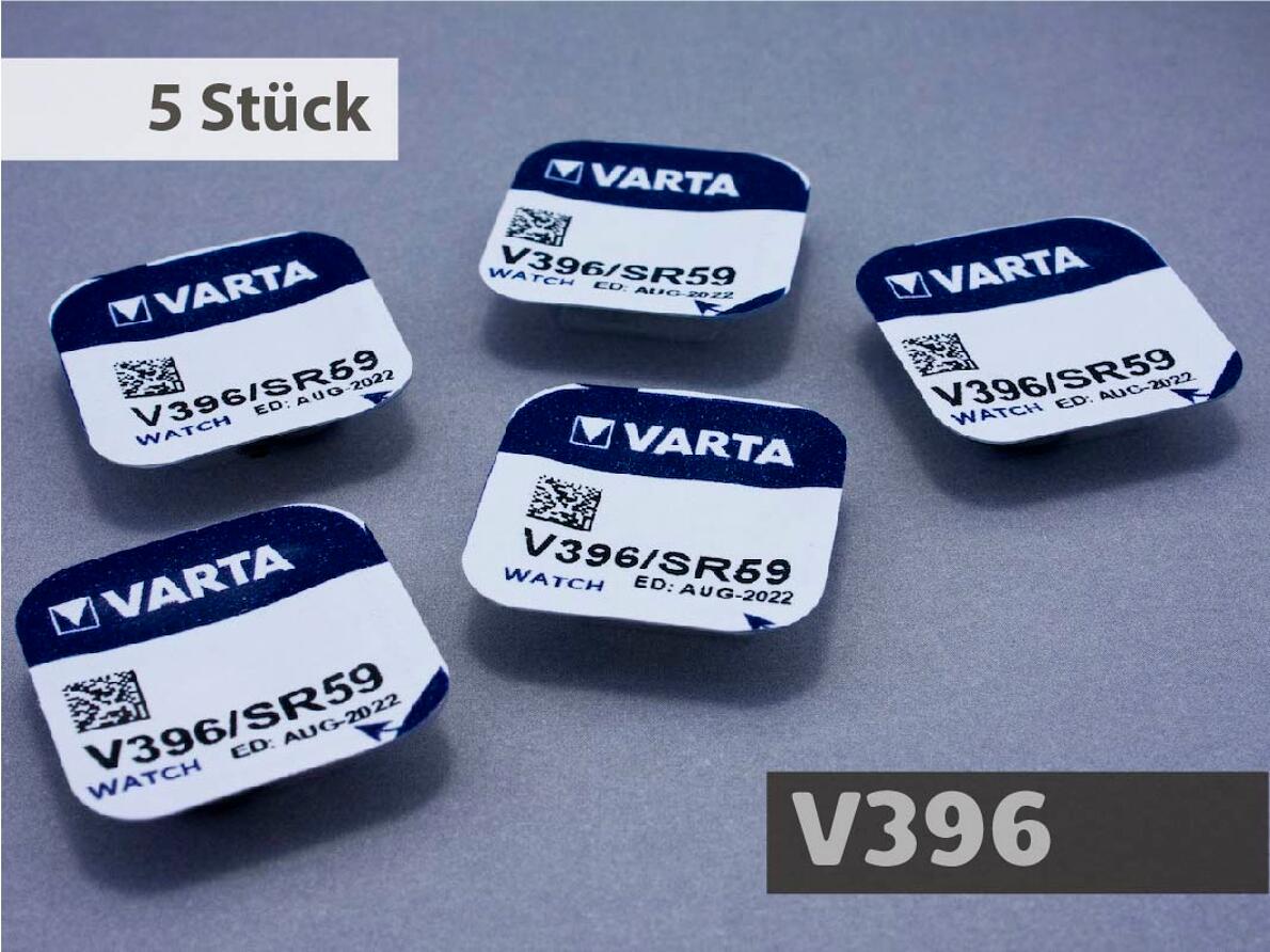 5 x V396, AG2, LR59, SR59 VARTA Batterien>