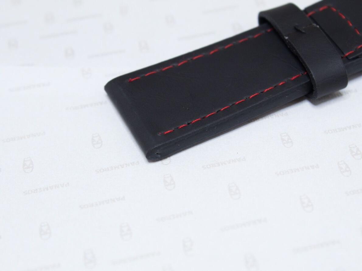 24mm Uhr-Armband, Black and Red, SMT-2024>
