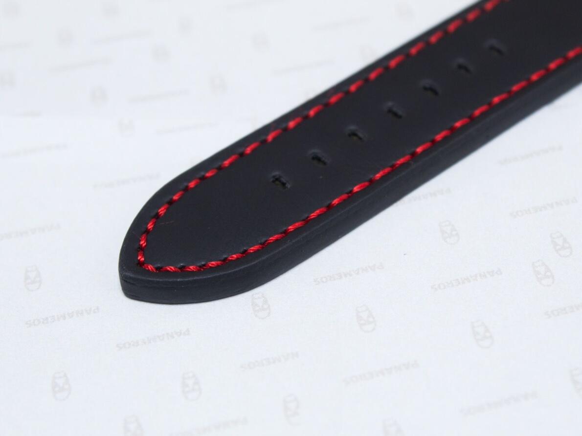 24mm Uhr-Armband, Black and Red, SMT-2024>